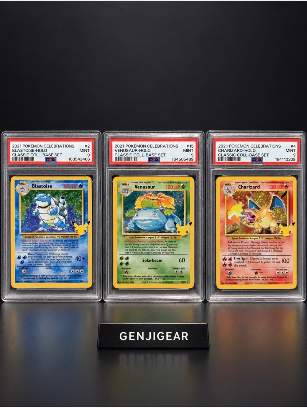 2021 Pokemon Celebrations Classic Collection Base Set PSA 9 Mint Blastoise, Char